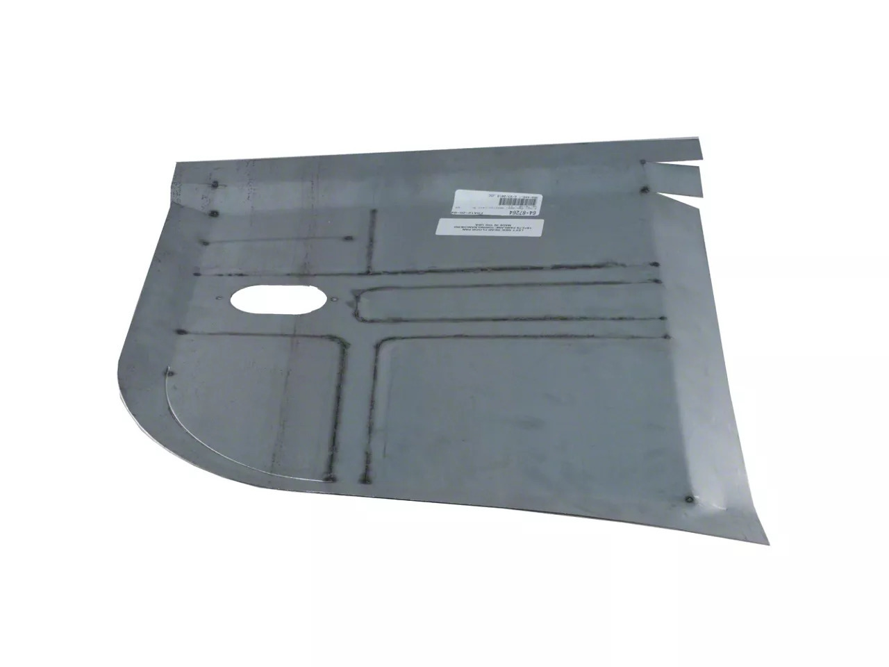 Floor pan, under front seat LH