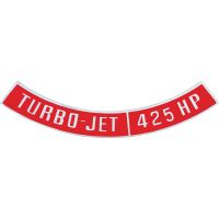 TURBO-JET 425 HP EMBLEM AIR CLEANER EMBLEM (DIE-CAST)