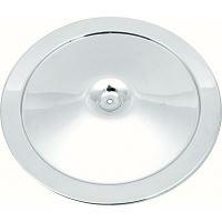 14" OPEN ELEMENT CHROME AIR CLEANER LID - WITH CURVED IMPRIN