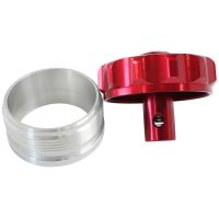 2" ALUM WELD BUNG AND CAP RED WITH ROLL OVER VALVE