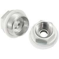 HOLLEY CARB INLET FITTING SILVER MALE 7/8-20" TO 5/8-18"