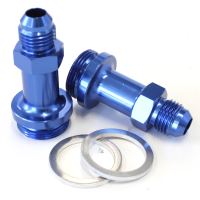 HOLLEY INLET FITTING -6AN BLUE 7/8" X 20 TO -6AN LONG