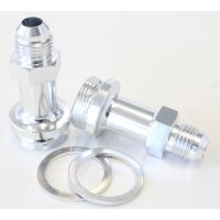 HOLLEY INLET FITTING -6AN SILVER 7/8" X 20 TO -6AN LONG