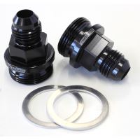 HOLLEY INLET FITTING -6AN BLACK 7/8" X 20 TO -6AN SHORT