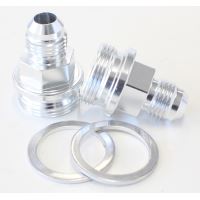 HOLLEY INLET FITTING -6AN SILVER 7/8" X 20 TO -6AN SHORT