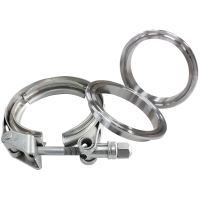 3.5" V BAND CLAMP KIT 2 X WELDRINGS & 1 X STAINLESS CLAMP