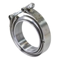 5" V BAND CLAMP KIT 2 X WELD  RINGS & 1 X STAINLESS CLAMP