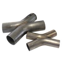 2-1/2" O.D EXHAUST X PIPE 45  DEG BENDS 304 STAINLESS STEEL
