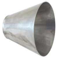 304 transition cone 2.5-5"    Stainless steel 4" length