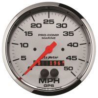 GAUGE, SPEEDOMETER, 5", 50MPH, GPS, MARINE CHROME