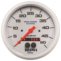 GAUGE, SPEEDOMETER, 5", 50MPH, GPS, MARINE WHITE