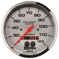 GAUGE, SPEEDOMETER, 5", 120MPH, GPS, MARINE CHROME