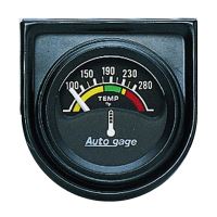 GAUGE CONSOLE, WATER TEMP, 1.5", 280ºF, ELEC, BLK DIAL, BLK