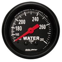 GAUGE, WATER TEMP, 2 1/16", 140-280ºF, MECHANICAL, Z-SERIES