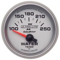 GAUGE, WATER TEMP, 2 1/16", 100-250ºF, ELECTRIC, ULTRA-LITE