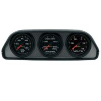 GAUGE KIT, DASH POD MOUNT, OILP/WTMP/VOLT, 2-1/16", 100PSI/3