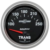 GAUGE, TRANSMISSION TEMP, 2 5/8", 100-250ºF, ELECTRIC, SPORT