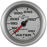 GAUGE, WATER TEMP, 2 5/8", 140-280ºF, MECHANICAL, ULTRA-LITE