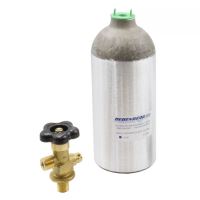 CO2 BOTTLE WITH VALVE, 2.5 POUND CAPACITY