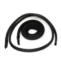 Roofrail weatherstrip with molded ends