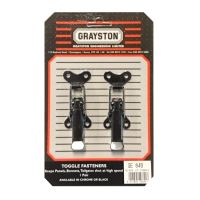 PAIR BLACK LARGE TOGGLE FASTENERS