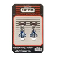 PAIR CHROME SMALL LOCKABLE TOGGLE FASTENERS