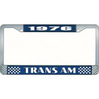 1976 TRANS AM LICENSE PLATE FRAME STYLE 2 BLUE