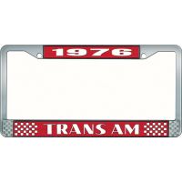 1976 TRANS AM LICENSE PLATE FRAME STYLE 2 RED