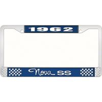 1962 NOVA SS LICENSE PLATE FRAME STYLE 3 BLUE