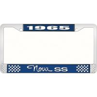 1965 NOVA SS LICENSE PLATE FRAME STYLE 3 BLUE