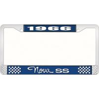 1966 NOVA SS LICENSE PLATE FRAME STYLE 3 BLUE