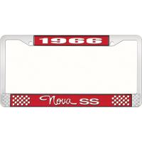 1966 NOVA SS LICENSE PLATE FRAME STYLE 3 RED