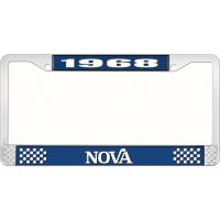 1968 NOVA LICENSE PLATE FRAME STYLE 2 BLUE