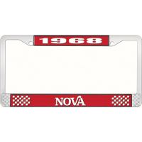 1968 NOVA LICENSE PLATE FRAME STYLE 2 RED