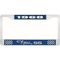 1968 NOVA SS LICENSE PLATE FRAME STYLE 3 BLUE