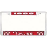 1968 NOVA SS LICENSE PLATE FRAME STYLE 3 RED