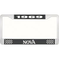 1969 NOVA LICENSE PLATE FRAME STYLE 2 BLACK