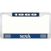 1969 NOVA LICENSE PLATE FRAME STYLE 2 BLUE