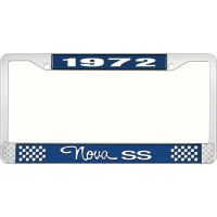 1972 NOVA SS LICENSE PLATE FRAME STYLE 3 BLUE