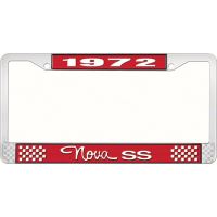 1972 NOVA SS LICENSE PLATE FRAME STYLE 3 RED