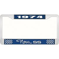 1974 NOVA SS LICENSE PLATE FRAME STYLE 3 BLUE