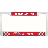 1974 NOVA SS LICENSE PLATE FRAME STYLE 3 RED