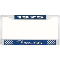 1975 NOVA SS LICENSE PLATE FRAME STYLE 3 BLUE