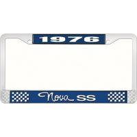 1976 NOVA SS LICENSE PLATE FRAME STYLE 3 BLUE