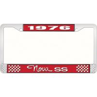 1976 NOVA SS LICENSE PLATE FRAME STYLE 3 RED