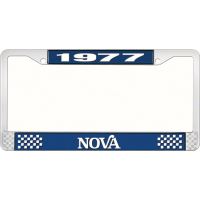 1977 NOVA LICENSE PLATE FRAME STYLE 2 BLUE