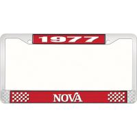 1977 NOVA LICENSE PLATE FRAME STYLE 2 RED