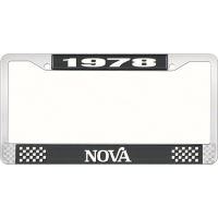 1978 NOVA LICENSE PLATE FRAME STYLE 2 BLACK