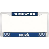 1978 NOVA LICENSE PLATE FRAME STYLE 2 BLUE