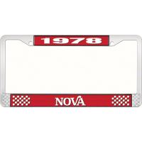 1978 NOVA LICENSE PLATE FRAME STYLE 2 RED